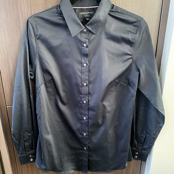 Banana Republic Black Blouse (size 10) - Picture 1 of 3